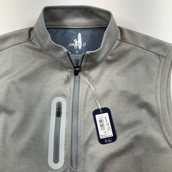 JOHNNIE-O Denny Performance Men’s 1/2 Zip Vest Gray Sz Small NWT MSRP $138 - Picture 5 of 10